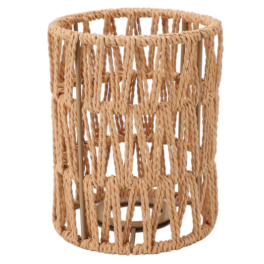 1 Pack Rattan Lamp Shade, Handwoven Natural wicker lamp shade, Boho Pendant Light Shades for Living Room, V1192-AZ-W-0962
