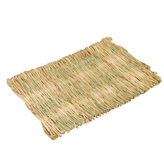 2pcs Woven Grass Mat - All Natural Chewable Grass Mat for Small Pets Pig Foot Mat Rabbit Grass Nest Pet V1192-AZ-W-0972