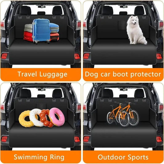 Car Boot Liner Protector - Nonslip Waterproof Pet Dog Back Seat Cover - Durable Washable Cargo Cover Mat V1192-AZ-W-0979