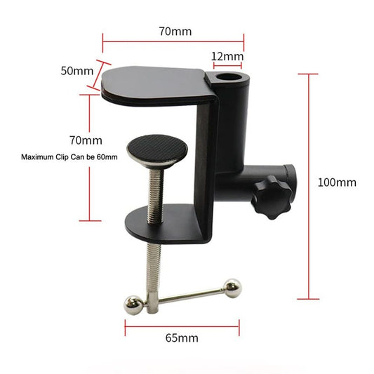 2 pack Universal Shape Table Mounting Clamp for Microphone Suspension Boom Scissor Arm Stand Holder with V1192-AZ-W-1007