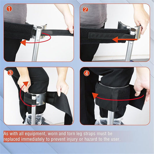 Extra Comfort Padded Wide Stilt Straps Leg Bands for Drywall, Painting, Insulation Comfortable for All Day V1192-AZ-W-1039