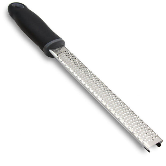 Lemon Zester, Stainless Steel Kitchen Cheese Grater, Plastic Cover Ergonomic Soft Black Handle(black) V1192-AZ-W-1058