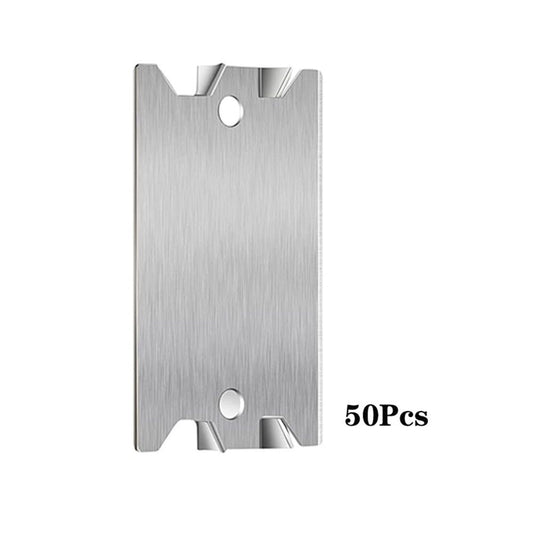 50 Pcs Nail Plates for Wood Studs, 1.5" x 2.5" Cable Wire Protector with Pointed Prongs, Steel Safety Plates, V1192-AZ-W-1069
