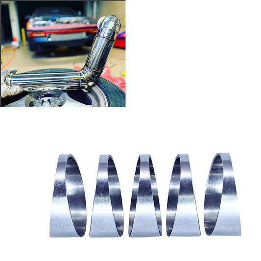 304 Stainless Steel Pie Cuts, 3'' Exhaust Pipe with Laser Cut 5 Pcs(polishing) Unwelded, Laser-Cut & Polished V1192-AZ-W-1084