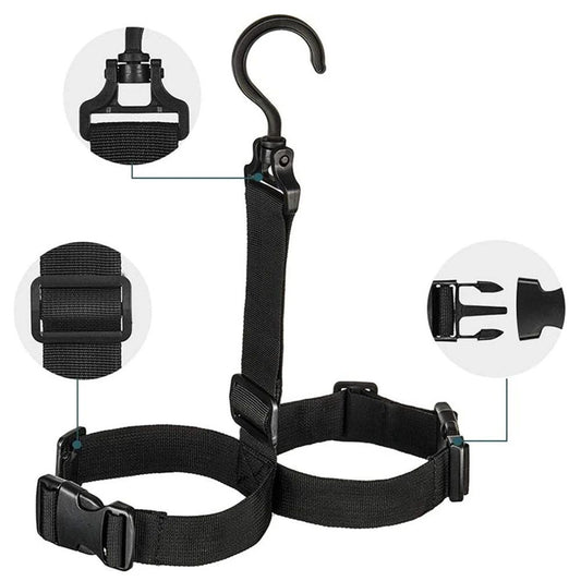 3PCS Fishing Wader Boot Hanger Adjustable Strap for Storage Drying Adjustable Strap Fishing Boot Hangers V1192-AZ-W-2500