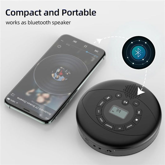 CD Player Portable,discman Rechargeable,Walkman CD Player with Speaker, Headphones,CD-R,MP3 USB playable,Anti V1192-AZ-W-2505
