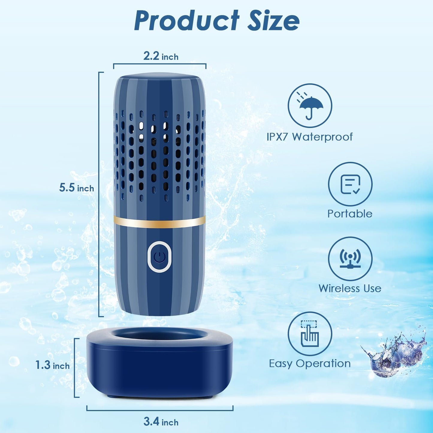 Fruit and Vegetable Purifier Cleaner Washing Machine Capsule Shape Disinfection Purification Technology for V1192-AZ-W-2517