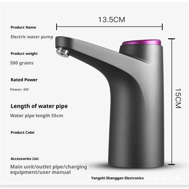 Portable Water Cooler Dispenser,Universal Water Dispenser for USB Charging Water Pump(black) V1192-AZ-W-2529