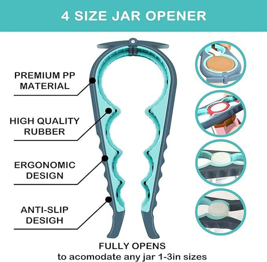 Bottle Opener for Arthritic Hand,Jar Opener for Old People, Children, Women, Those with Weak V1192-AZ-W-2560