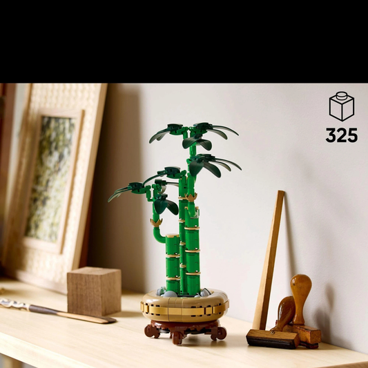 Botanicals Lucky Bamboo Building Set - Artificial Plant for Indoor Home Decor, Adults Ages - Fake Plant V1192-AZ-W-2658