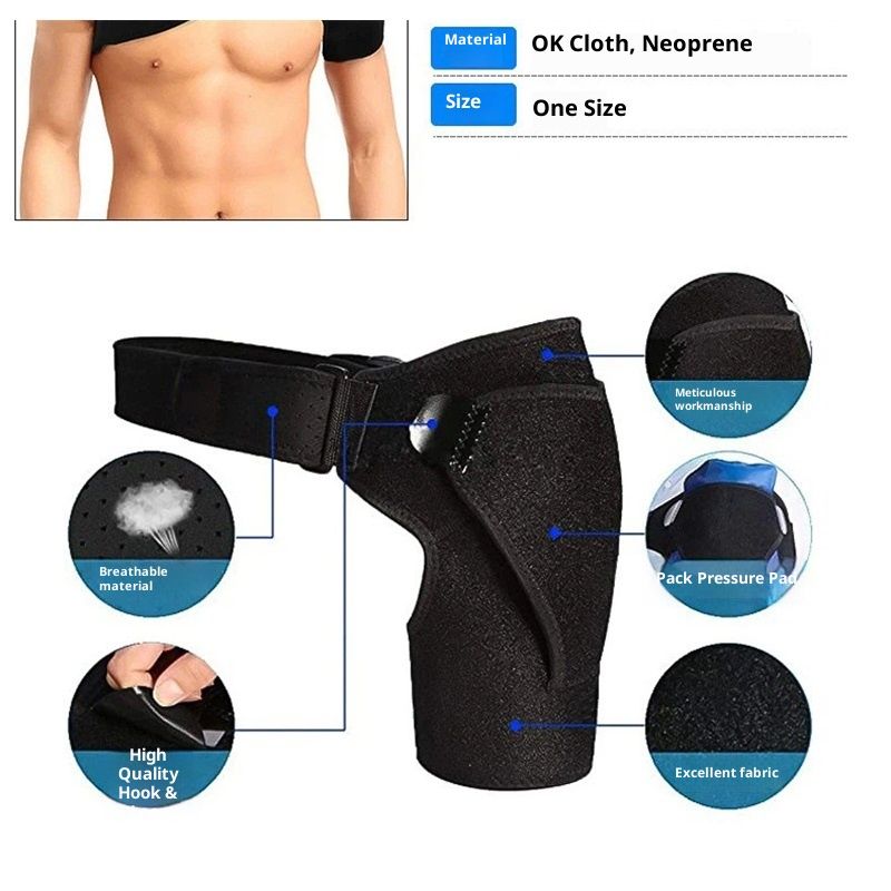 Shoulder Support Brace with Pressure Pad for Men Women, Adjustable Shoulder Brace for Torn Rotator Cuff, V1192-AZ-W-2684