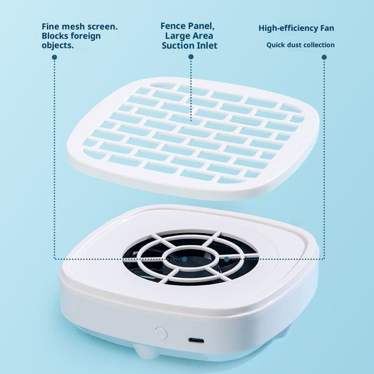 Nail Dust Collector Powerful Vacuum Fan Dust Collector Nail with Reusable Filter Manicure Pedicure Tool for V1192-AZ-W-2695