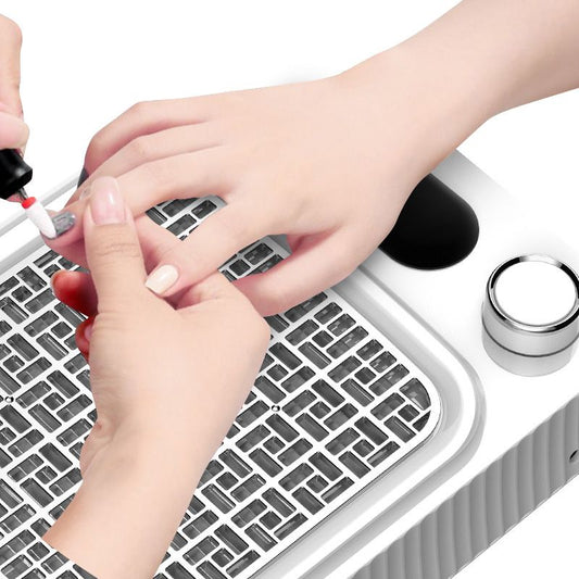 Nail Dust Collector - Professional Powerful Suction Dust Collector Nail Tech LED Display, Adjustable Speed V1192-AZ-W-2701