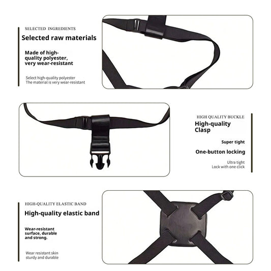 Luggage Bungee Straps for Attaching Bags - 2 Pack Adjustable Elastic Luggage Straps with Buckle, Black V1192-AZ-W-2724