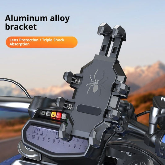 Motorcycle Phone Mount Holder - Motorcycle Cell Phone Mounts, Adjustable Bike Phone Holder,Black (handlebar V1192-AZ-W-2743