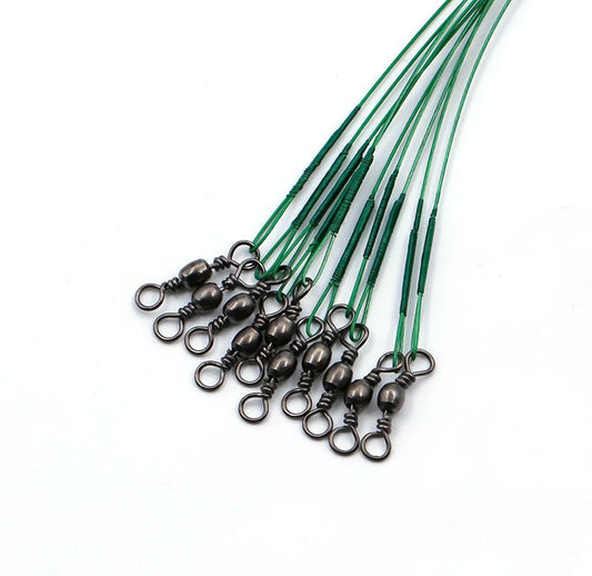 30pcs Fishing Wire Leaders Heavy Duty Fishing Stainless Steel Wire Leaders High Strength Fishing Leaders with V1192-AZ-W-2814