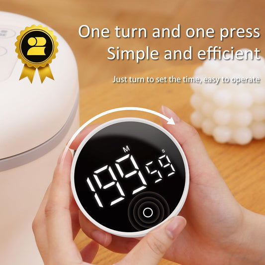 Digital Kitchen Timer - Magnetic Countdown Countup Timer with Large LED Display Volume Adjustable, Easy for V1192-AZ-W-2846