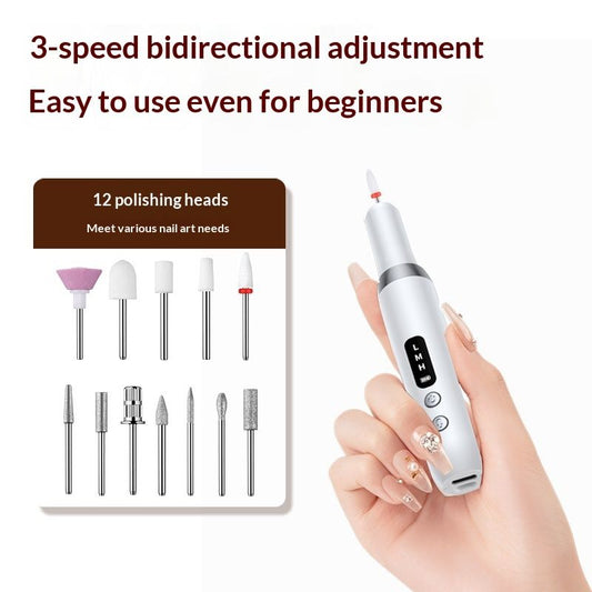 Portable Electric Nail Drills, Manicure and Pedicure Sets for Grinding,polishing and Trimming,Rechargeable V1192-AZ-W-2853