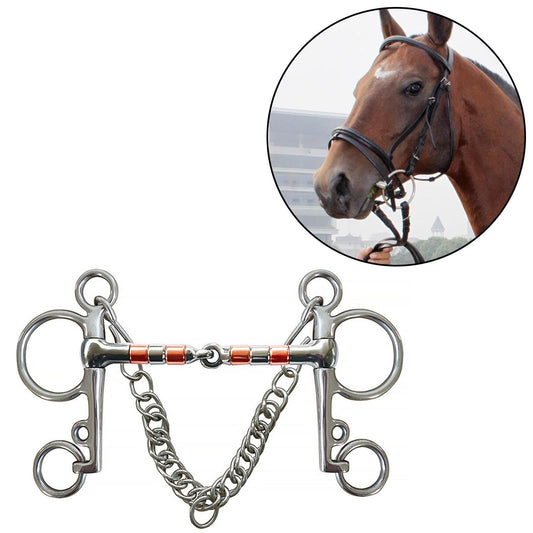 Horse Bit Snaffle Bit for Horse Training Outdoor Horse Accessories Horse Chewing Bit Equestrian Metal with V1192-AZ-W-2870