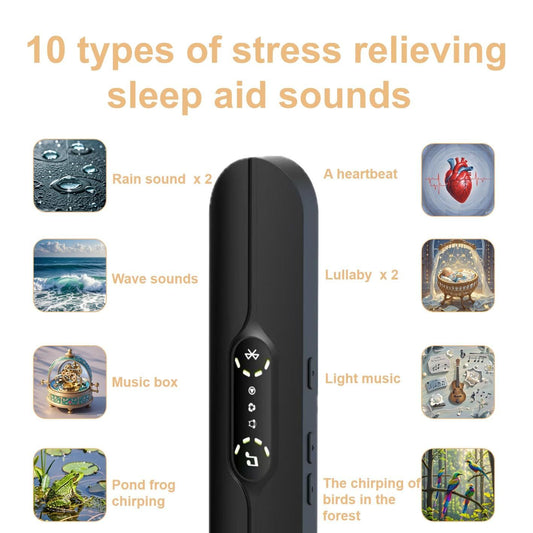 Pillow Speakers for Sleeping,Portable Bluetooth Speaker with Bone Conduction, 10 White Noises, Display, V1192-AZ-W-2903