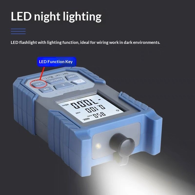 Unique Portable Optical Multimeter, Photometer with VFL, Test Range: 800-170mm Optical Fiber Power Meter V1192-AZ-W-2928