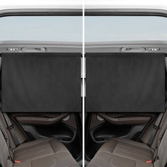 Car Window Shades - 2 Pack Side Window Sun Shade Privacy Curtains Upgrade Anti 99% Light Block Keeps Cooler V1192-AZ-W-2989