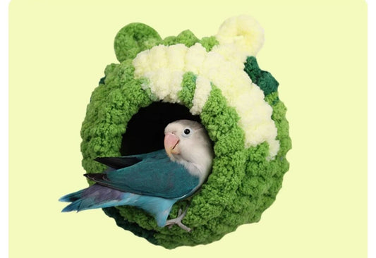 Bird Nest Bed Breeding House Winter Warm Snuggle Hut for Budgies Parakeets Cockatiels Lovebirds Canaries V1192-AZ-W-3025