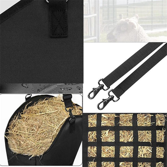 Hay Bags for Horses,1 Packs Slow Feed Hay Bags for Goats,Sheep,Donkey,Premium Oxford Hay Feed Bags with Front V1192-AZ-W-3034