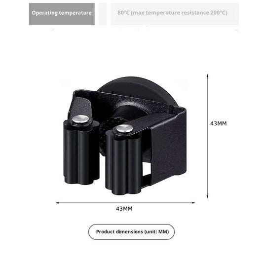 Magnetic Broom Holder,4PCS Anti-Slip Magnetic Mount Storage Broom Holders with Rubber Grippers,11lbs Heavy V1192-AZ-W-3087