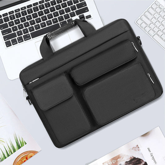 Protective Laptop Case 13 inch Laptop Sleeve, Open Bag with 2 Raised&1 Flapover&1 Handle&Belt, Laptop Case V1192-AZ-W-3095