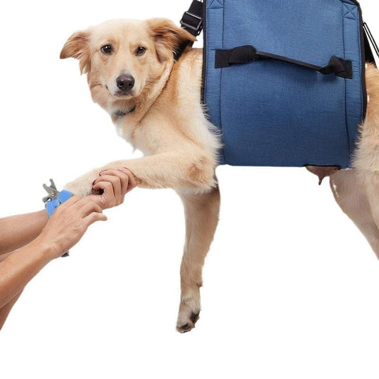 Dog Carry Sling, Emergency Backpack Pet Legs Support & Rehabilitation Dog Lift Harness for Nail Trimming, Dog V1192-AZ-W-3108