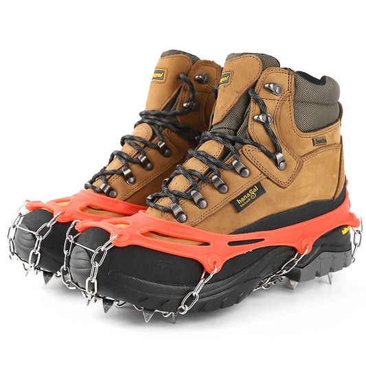 Crampons for Shoes, Traction Cleats Ice Snow Grips with 8 Stainless Steel Spikes, Shoe Talons Anti - Slip V1192-AZ-W-3146