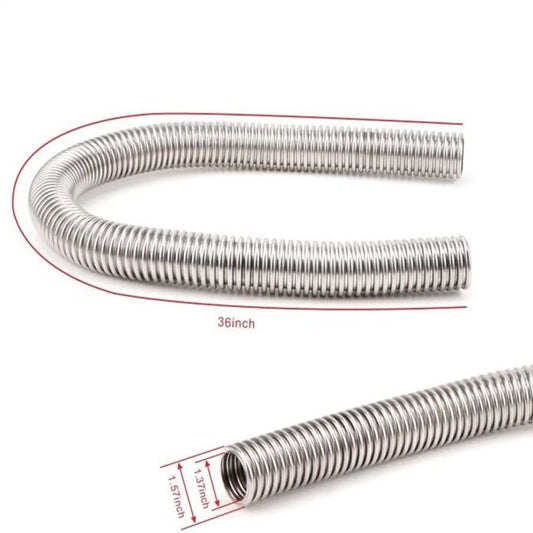 36" Stainless Steel Radiator Hose Flexible Universal Water Hoses Adapter Coolant Radiator Hose Kit With V1192-AZ-W-3172