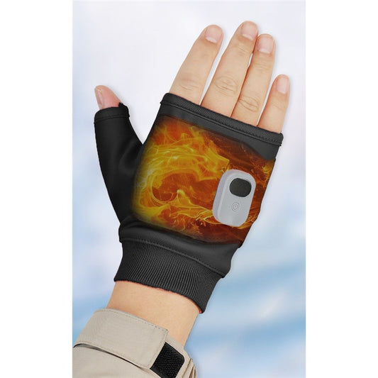 Portable Heating Gloves ElectricFingerless Heating Writing Gloves for Students,Hand Warmer for Indoor and V1192-AZ-W-3279