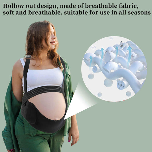 Pregnancy Belly Band, Shoulder Strap Belly Support Brace, Pregnancy Support Belt, Lightweight Abdominal V1192-AZ-W-3298