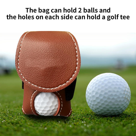 Golf waist leather storage bag, hanging waist golf bag, practical bag for golf sports accessories pu Storage V1192-AZ-W-3305