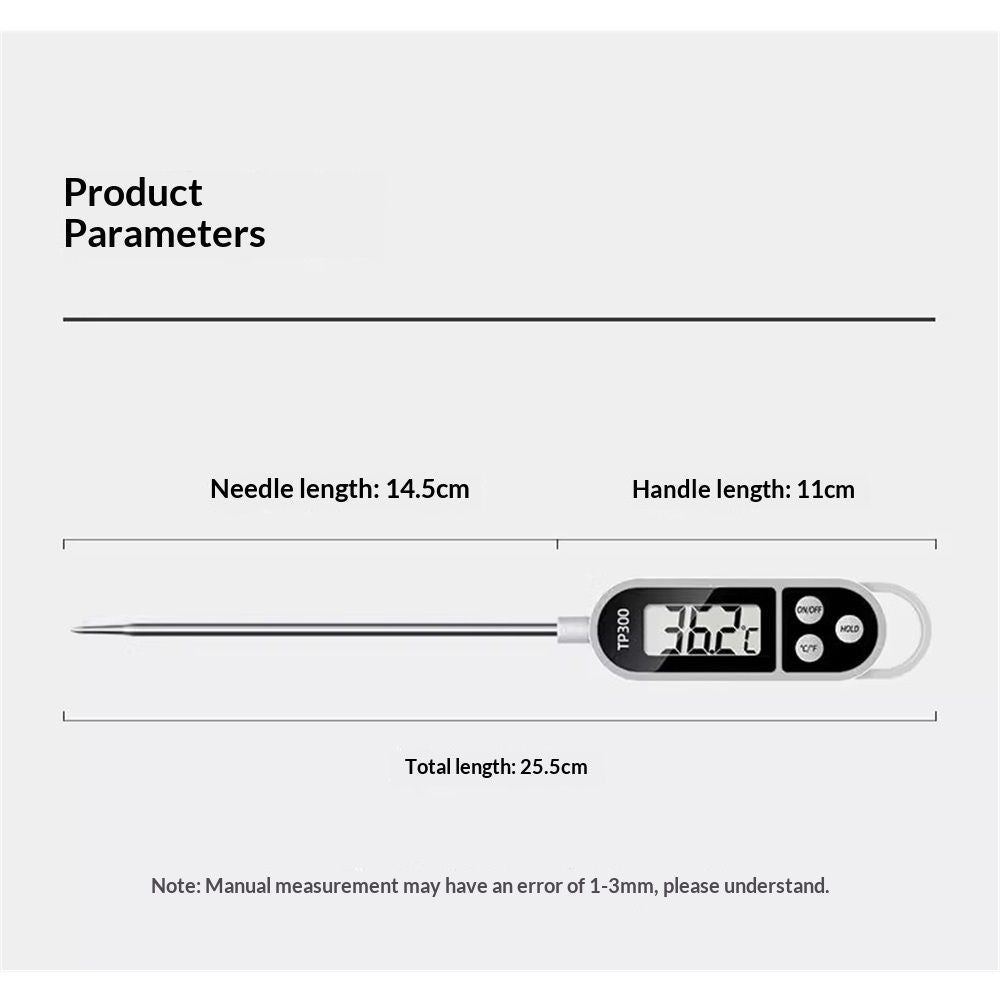 TP300 Digital Meat Thermometer for Cooking Food, Kitchen Needs, Smoker Oven BBQ Grill, Candy, Drinks, Instant V1192-AZ-W-3371