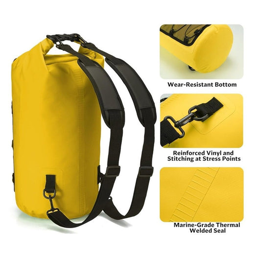 Dry Bag, Waterproof Floating Backpack 20L Case for Boating, Kayaking, Fishing, swimming, beach and outdoor V1192-AZ-W-3383