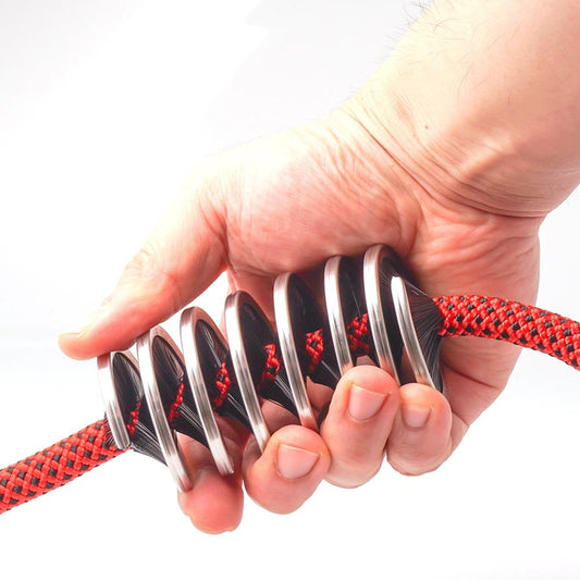 Health Gear Rope Brush, Rope Cleaner Climbing, Nylon Stainless Steel Climbing Rope Cleaner, Black Rope V1192-AZ-W-3401