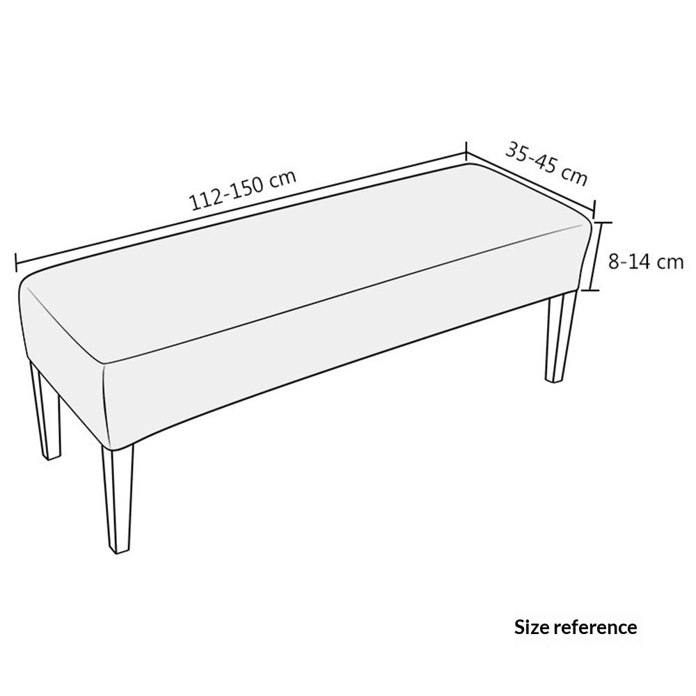 Dining Bench Cover Stretch Velvet Bench Slipcovers Removable Anti-Dust Bench Seat Cushion Covers Upholstered V1192-AZ-W-3433