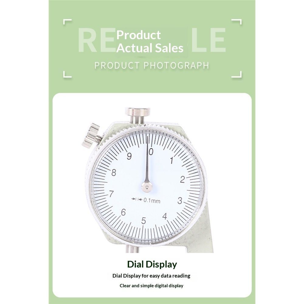 Thickness Round Thickness Tester Dial Indicator Portable Measuring Jewelry Leather Board Equipment V1192-AZ-W-3443