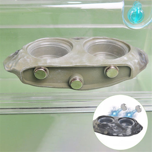 Tree dwelling pet food bowl lizard palace guard water bowl strong magnetic suspension fruit puree suction cup V1192-AZ-W-3447