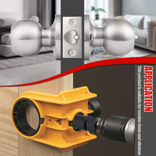 Door Lock Installation Kit, For Metal or Wood Doors, 2 Adjustable Bushings, Easy Installation with Hole Saw & V1192-AZ-W-3458