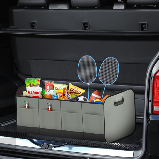 Car Trunk Organizer, Car Storage Organizer with 70L Large Capacity Waterproof Collapsible and 10 Pockets, V1192-AZ-W-3556