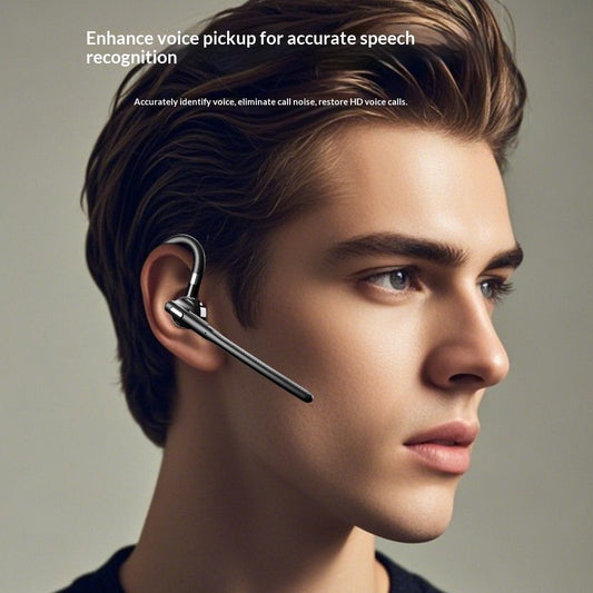Bluetooth Headset V5.4, Wireless Earpiece with 500mAh Charging Case Hand-Free Headphones Noise Canceling Mic V1192-AZ-W-3605