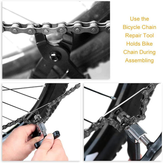 12 in 1 Bike Chain Repair Tool Kit Set, Cycling Bicycle Chain Breaker Splitter Cutter & Wear Indicator V1192-AZ-W-3639