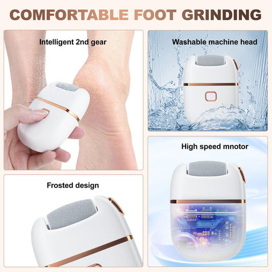 Electric Foot File Electric Foot Callus Remover, Rechargeable Pedicure Tools for Feet, 2 Speeds, 3 Grinding V1192-AZ-W-3680