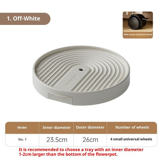 Round Plant Caddy with Hidden Wheels, Heavy Duty Rolling Plant Stand Caddy with Wheels, Pot Base for Indoor V1192-AZ-W-3745