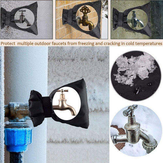 Outdoor Faucet Cover,Outside Freeze Proof Covers for Winter,4Pcs Spigot Cover,Freeze Miser,Outlet V1192-AZ-W-3788