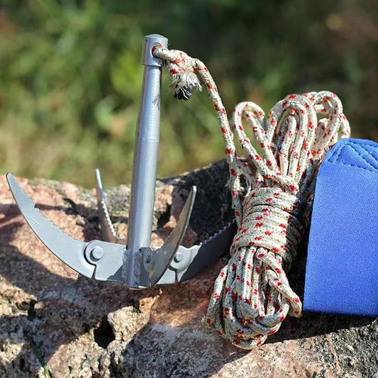 Ant Mag Grappling Hook Stainless Steel Claw Carabiner for Camping Hiking Tree Grabbing and Water Lifting V1192-AZ-W-3860
